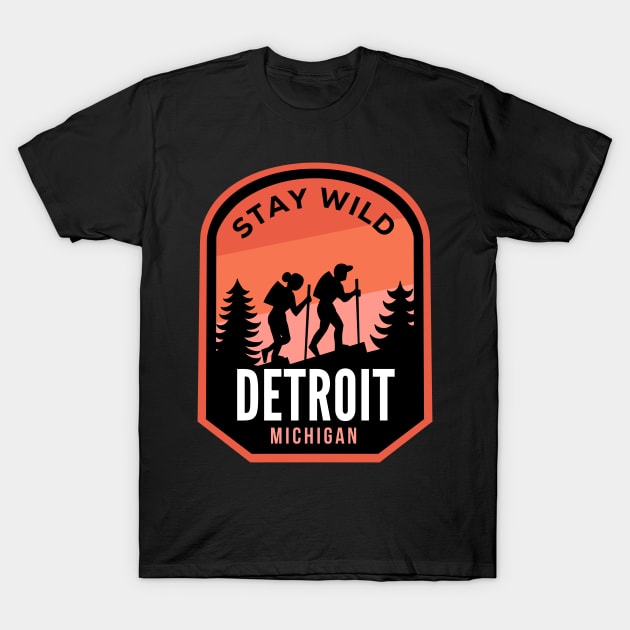 Detroit Michigan Hiking in Nature T-Shirt by HalpinDesign